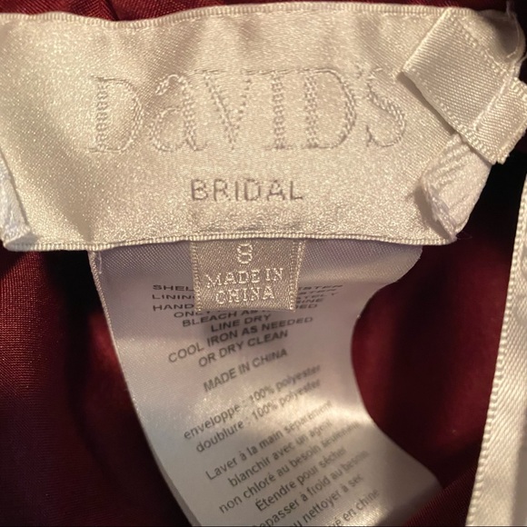 David’s Bridal Hi-lo satin dress size 8 - Picture 2 of 2